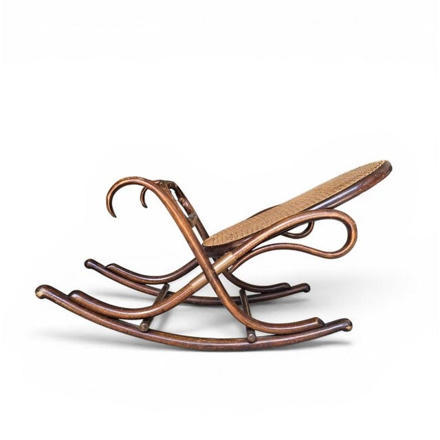 Bentwood and Cane Model 7001 Ottoman by Michael Thonet, 1930s For Sale - Image 10 of 14