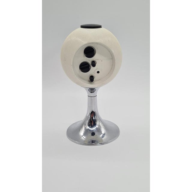 Space Age Alarm Clock in Chrome-Plated Steel, 1970s For Sale - Image 6 of 12