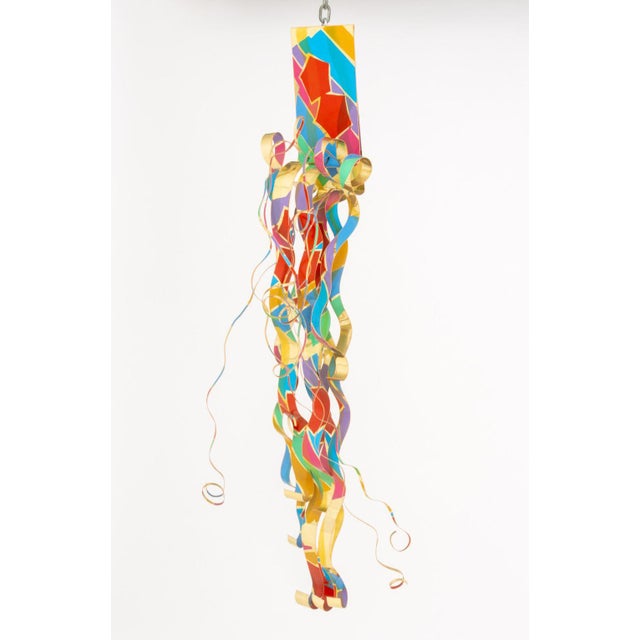 Metal Dorothy Gillespie "Royal Color and Shadow a and B" Enameled Metal Sculpture, 2000 For Sale - Image 7 of 14