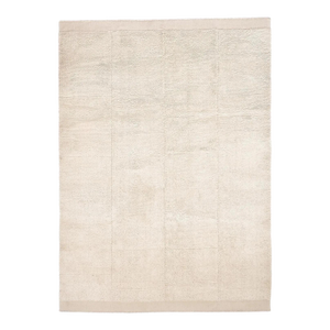 1970s Turkish Organic Off White Floor Wool Rug