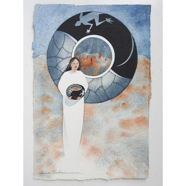 1990 Connie Seabourn Watercolor Painting For Sale - Image 4 of 4