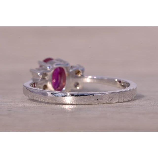 The Takie: Ruby and Natural Diamond Ring in White Gold For Sale In Philadelphia - Image 6 of 11