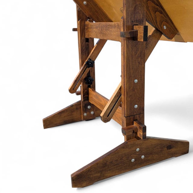 Mid-Century Versa Tables Adjustable Wood Drafting Table, 20th Century For Sale - Image 11 of 16