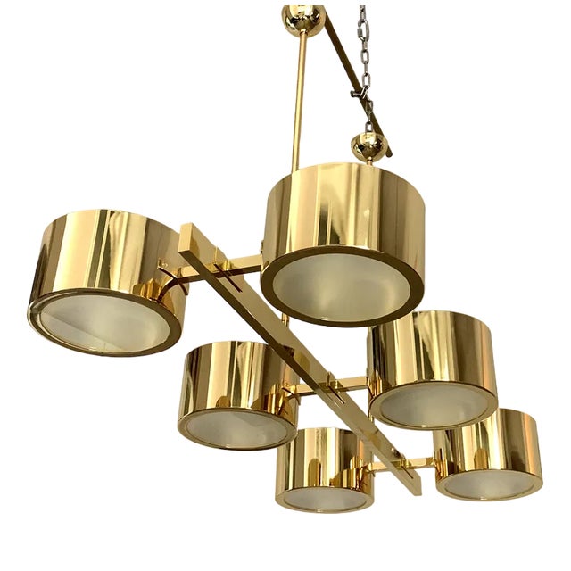 Sputnik Chandelier in Metal Gold from Simoeng For Sale
