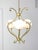 Antique Italian Brass and Opaline Chandelier For Sale - Image 4 of 17