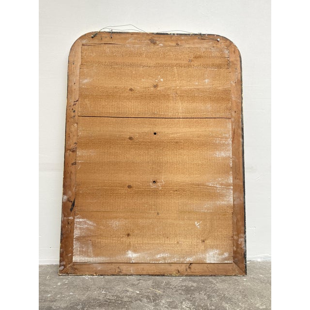 Wood Louis Philippe Mirror in Stuccoed and Gilded Wood, 1800s For Sale - Image 7 of 8