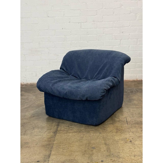 1990s Scoop Lounge Chair and Ottoman For Sale - Image 4 of 10