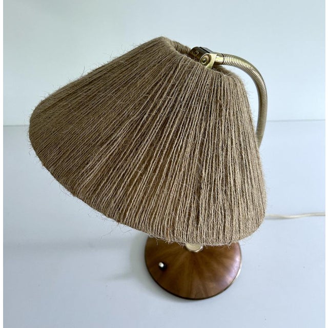 Metal Vintage Table Lamp in Teak from Temde, 1960s For Sale - Image 7 of 13