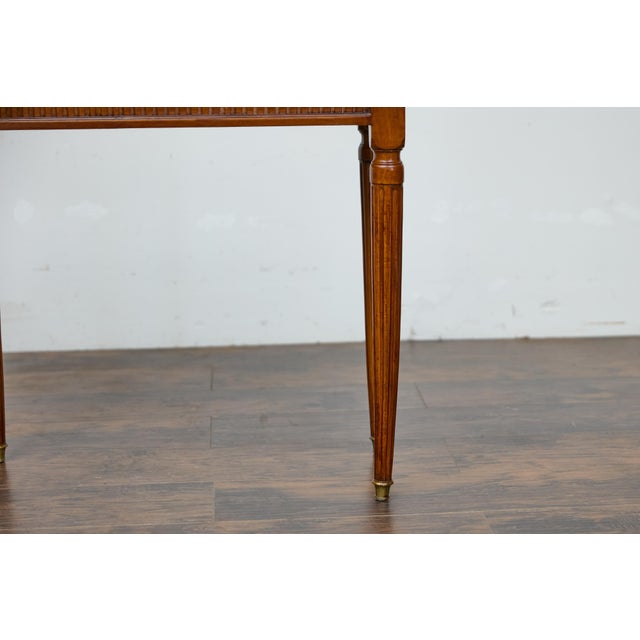 French Walnut Game Table with Marquetry and Reversible Felt Top, Circa 1880 For Sale - Image 9 of 12