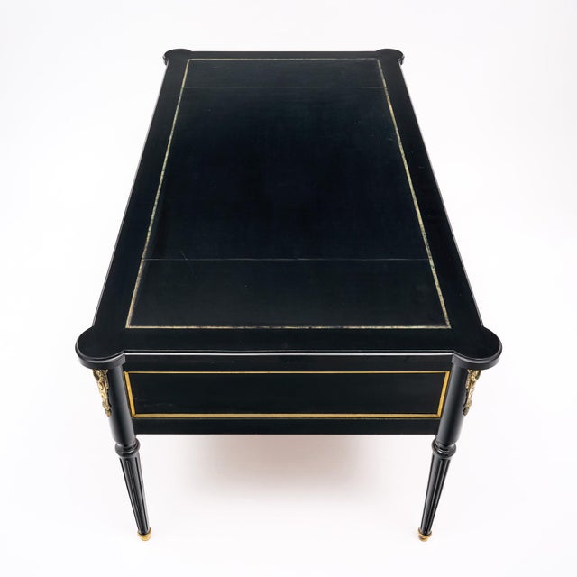 Wood Louis XVI Ebonized Writing Desk For Sale - Image 7 of 9