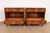 Wood 1960s John Widdicomb Mid-Century Modern Hollywood Regency Sculpted Walnut Nightstands, Pair For Sale - Image 7 of 12