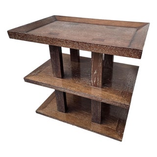 1980s Three Tiered Macassar Side Table For Sale