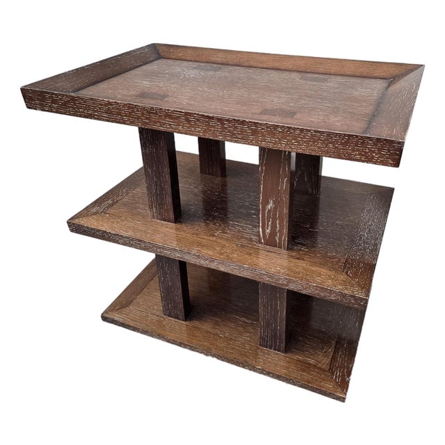 1980s Three Tiered Macassar Side Table For Sale