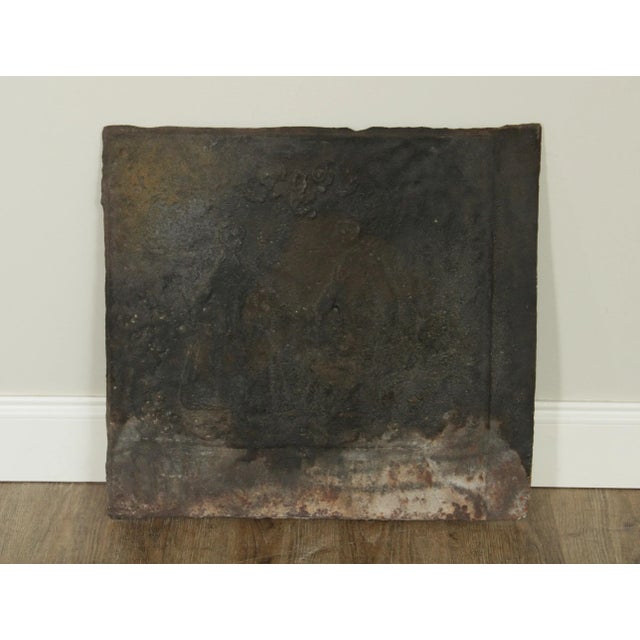 Heavy, Vintage Cast Iron Fireplace Back Plate, Heat Shield