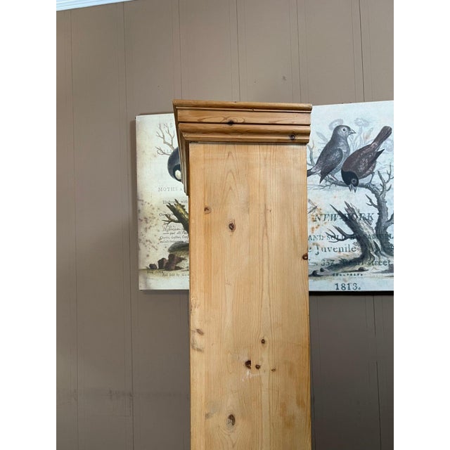 Antique English Country Pine Bookcase Bookshelf Tall Narrow Open Shelf C1900 For Sale - Image 15 of 18