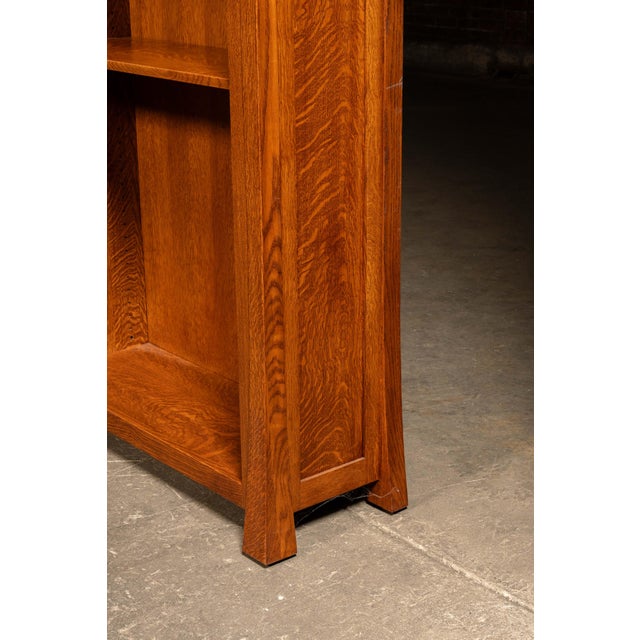 Vintage Custom Quartersawn Oak Library Bookcase Set by Weaver For Sale - Image 13 of 15