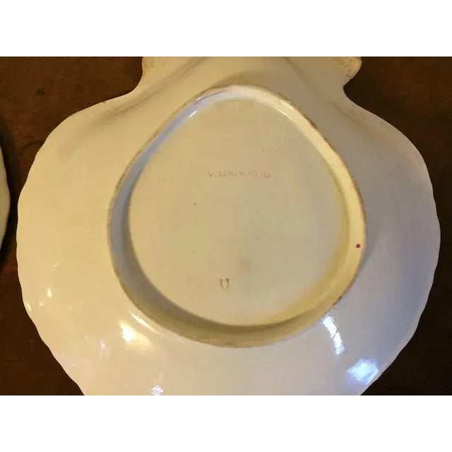 White Antique 19th Century Wedgwood Conchology Pearlware Pink Scallop Sea Shell Bowls - A Pair For Sale - Image 8 of 10