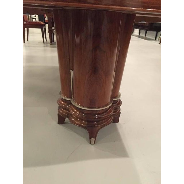Jules Leleu Style French Art Deco Dining Table For Sale - Image 4 of 9