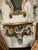 Wood 1700s Italian Faux Marble Wall Console & Mirror For Sale - Image 7 of 8