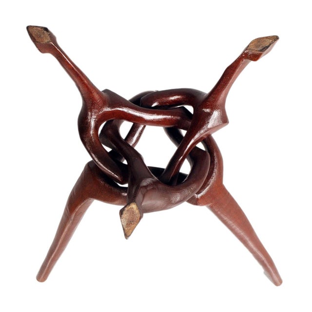 Hand-Crafted Tirolean Coffee Table in Oak, 1950s For Sale - Image 6 of 7