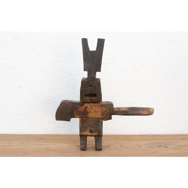 Antique African Bamana Horned Headdress Lock For Sale In Los Angeles - Image 6 of 9