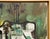 Mid-Century Modern 1970s Abstract Expressionist Oil Painting of 2 Steers on Canvas, Newly Framed For Sale - Image 3 of 10