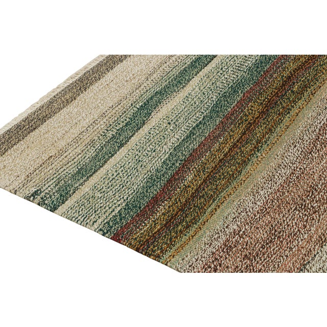 1950s 1950s Vintage Persian Kilim in Polychromatic Striae by Rug & Kilim For Sale - Image 5 of 8