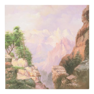 Moody Vintage Oil Painting For Sale
