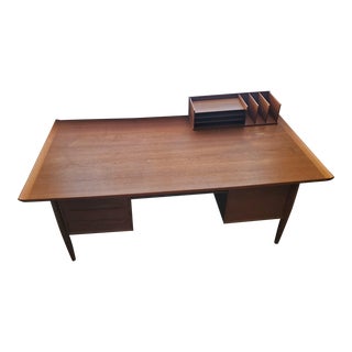 Danish Teak Mobelindustri Desk With Drawers For Sale