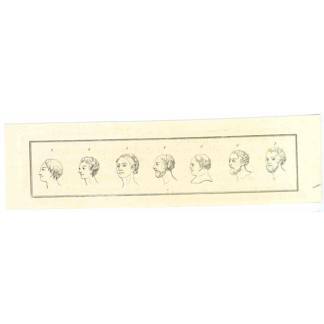 Thomas Holloway, The Physiognomy, The Faces, Original Etching, 1810 For Sale
