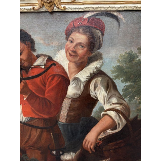 Haarlem School Artist, Man with a Crossbow, 17th Century, Oil Painting on Canvas, Framed For Sale - Image 3 of 5