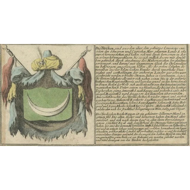 Andere Wappen-Charte: Coats of Arms of the European Empires and Kingdoms with Historical Annotations, 1718 Detailed : This...