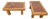 Brutalist Oak Side Tables with Terracotta Tiles, 1950s, Set of 2 For Sale