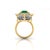 2 Carat Certified Colombian Emerald Cocktail Ring With Emerald Double Halo and Diamond Base Sz8 For Sale - Image 4 of 5