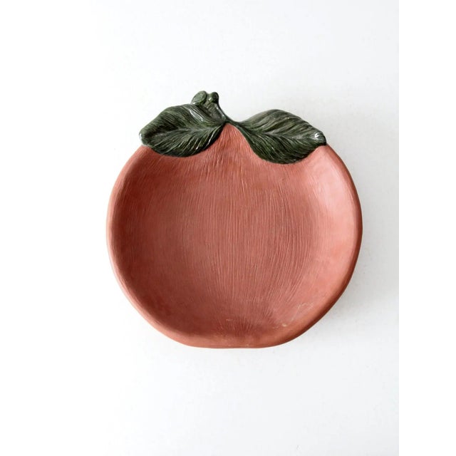 Ceramic Vintage Ceramic Pumpkin Tray For Sale - Image 7 of 9