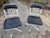 Black Emeco 1022 Aluminum Leather Navy Semi Upholstered Swivel Chairs Set of 3 For Sale - Image 8 of 18