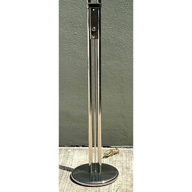 Late 20th Century Holtkoetter Leutchen Chrome Dual Head Floor Lamp For Sale - Image 11 of 12