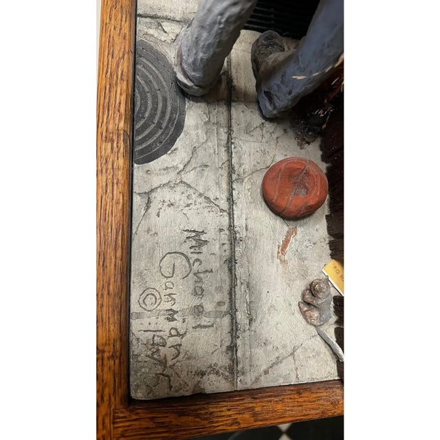 Sculpture Materials 1975 Sculpture CityScapes "Yesterday;s News" by Michael Garman For Sale - Image 7 of 12