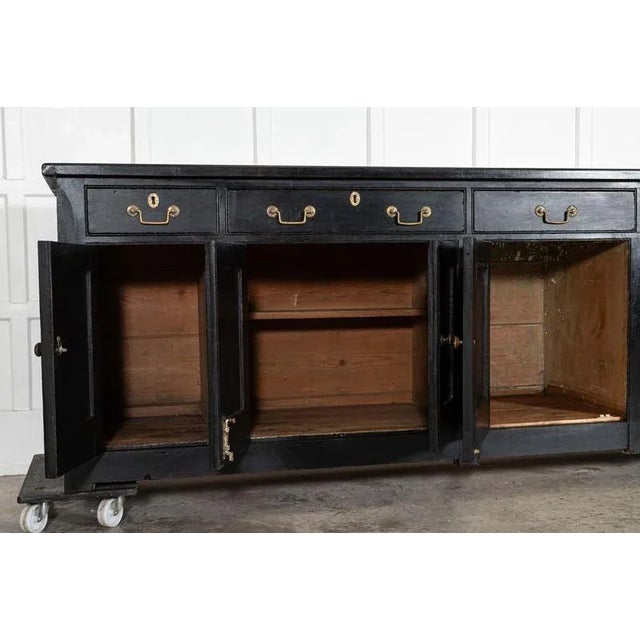 English Ebonised Pine Dresser Base, 1870s For Sale - Image 10 of 17