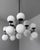 Zodiac 18-Light Contemporary Mirrored Glass Globe Chandelier - Brass, Gunmetal, Nickel, Opal Mat, Marbled, Ribbon Glass - Made to Order by Schwung For Sale - Image 10 of 12