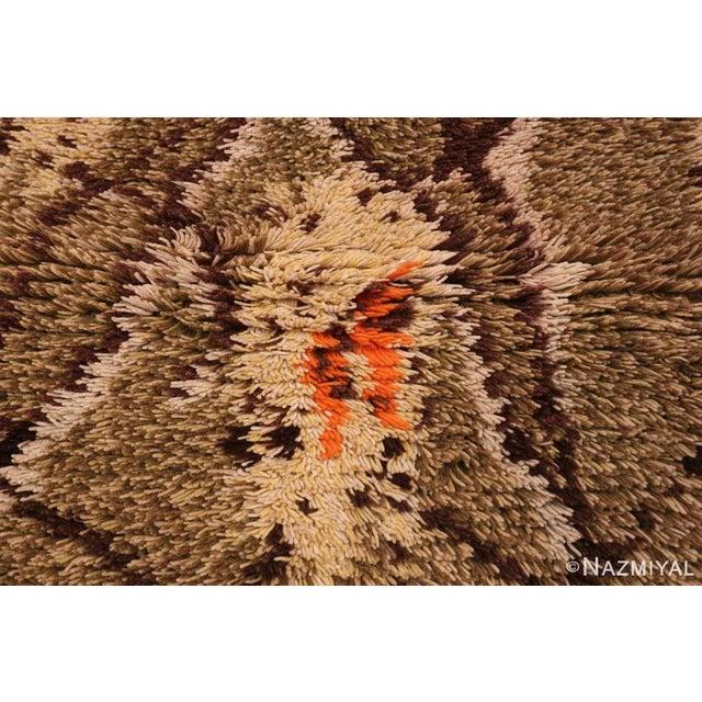 Nazmiyal Collection Vintage Shag Pile Swedish Rya Rug For Sale - Image 4 of 7
