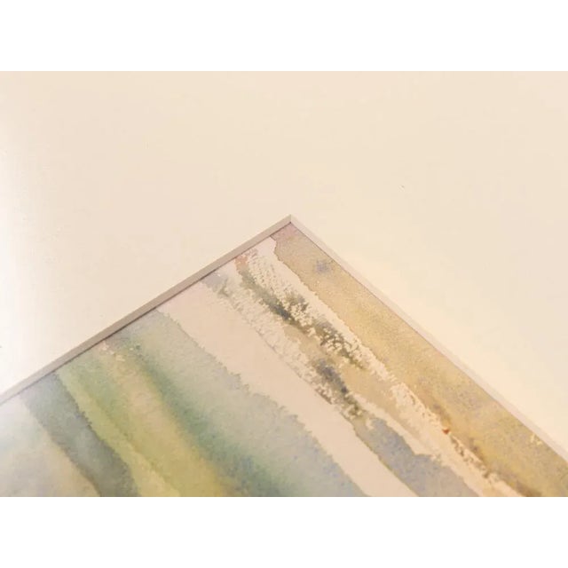 Paper On the Shore, Watercolor on Paper, Framed For Sale - Image 7 of 10