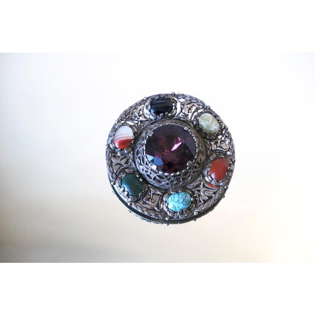Vintage, 1970s, Miracle Scottish Pebble Jewelry Brooch, Signed, Mid-Century Celtic Revival For Sale - Image 9 of 10