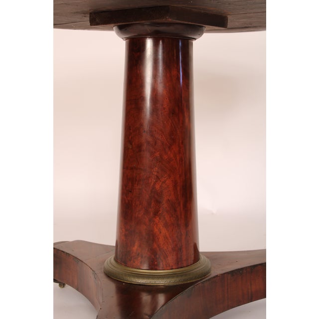 Empire Mahogany Marble Top Center Table For Sale - Image 9 of 13