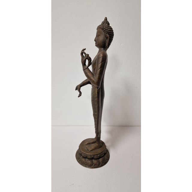 Nepalese Artist, Large Figure of the Buddha, Late 19th Century, Bronze For Sale - Image 4 of 13