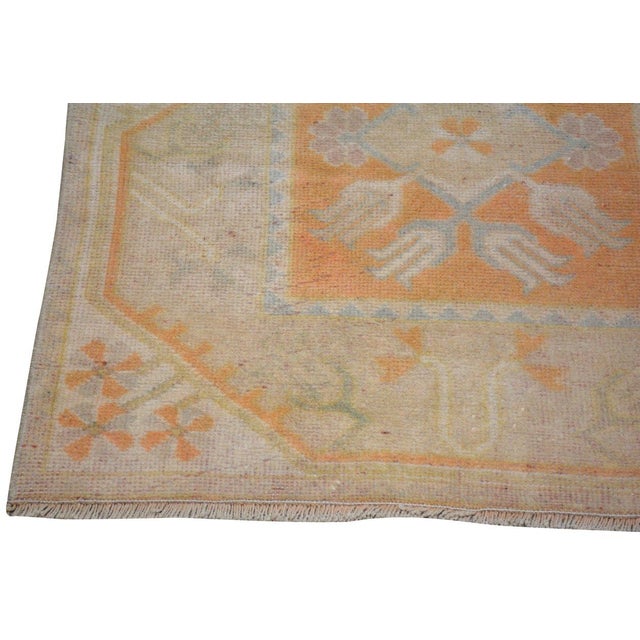 Vintage Turkish Anatolian Hand Knotted Wool Rug, 2'6''x6'5'' For Sale - Image 4 of 5