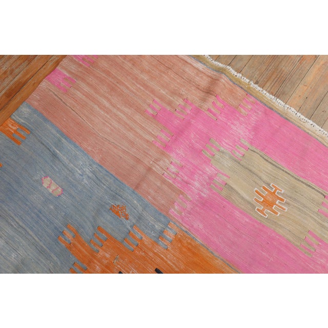 Dazzling Room Size Turkish Kilim, Mid-20th Century For Sale - Image 14 of 18