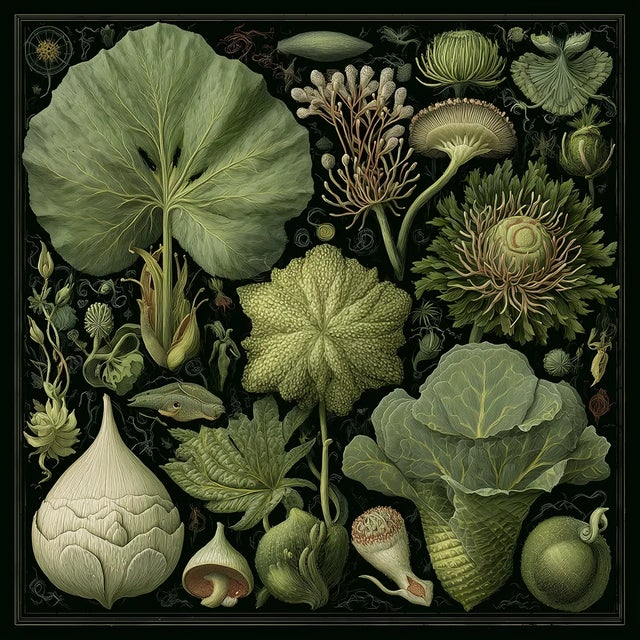 Dark Green Set of 15 - 90' X 54' Evergreen Organic Modern Gallery Wall Installation Botanical Prints - Dark Green, Unframed For Sale - Image 8 of 17