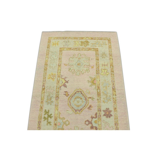 Modern Turkish Oushak Rug 3' x 5'1" For Sale - Image 4 of 6