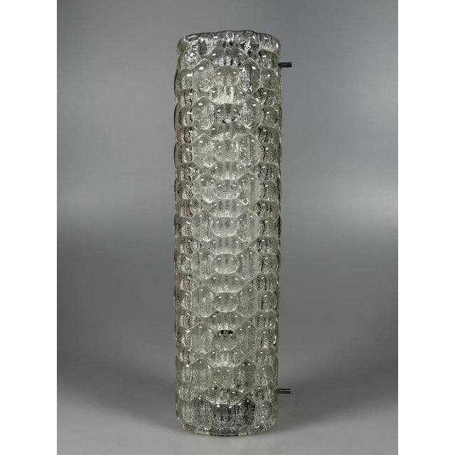 1960s/70s Wall Sconce, Ice Glass, Space Age Design Item: Wall Lamp Manufacturer: Unknown Condition: Good Age: Circa...